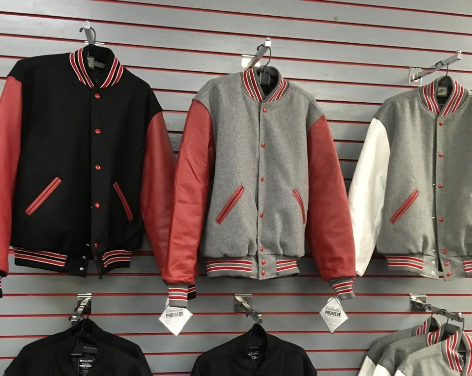 Varsity jackets in store