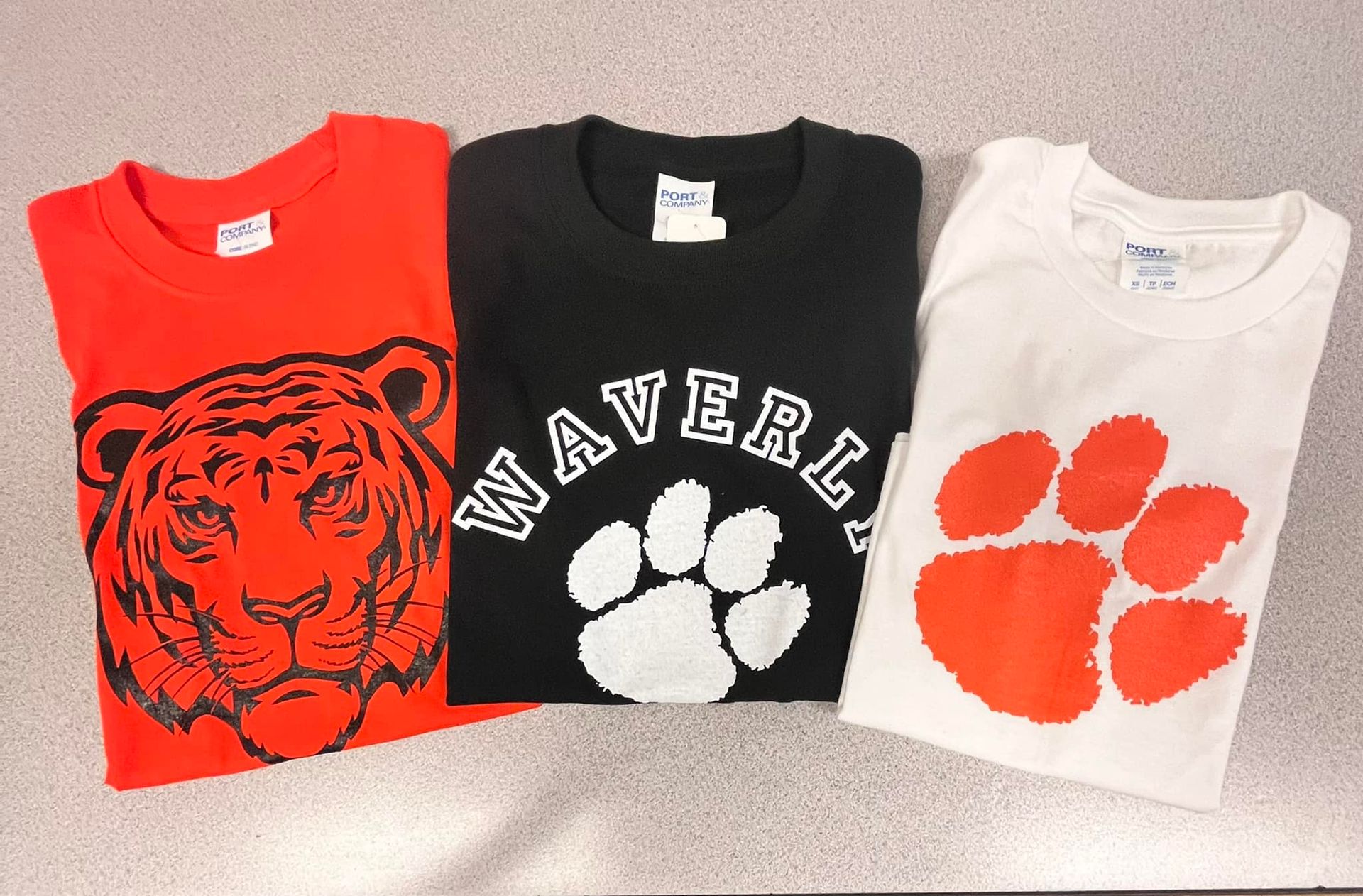 Custom printed tees for local schools